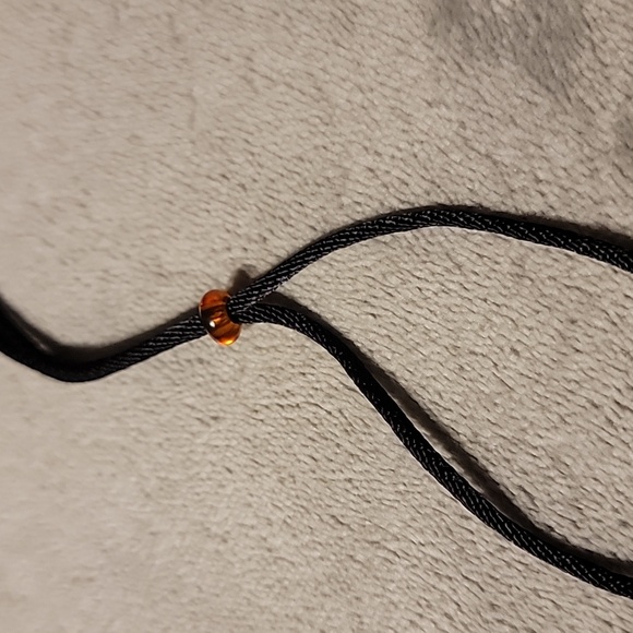 Vein Stone Ox Horn~Inner Mongolia Gobi Banded Eye Agate Curve Necklace Pendant - Picture 7 of 9